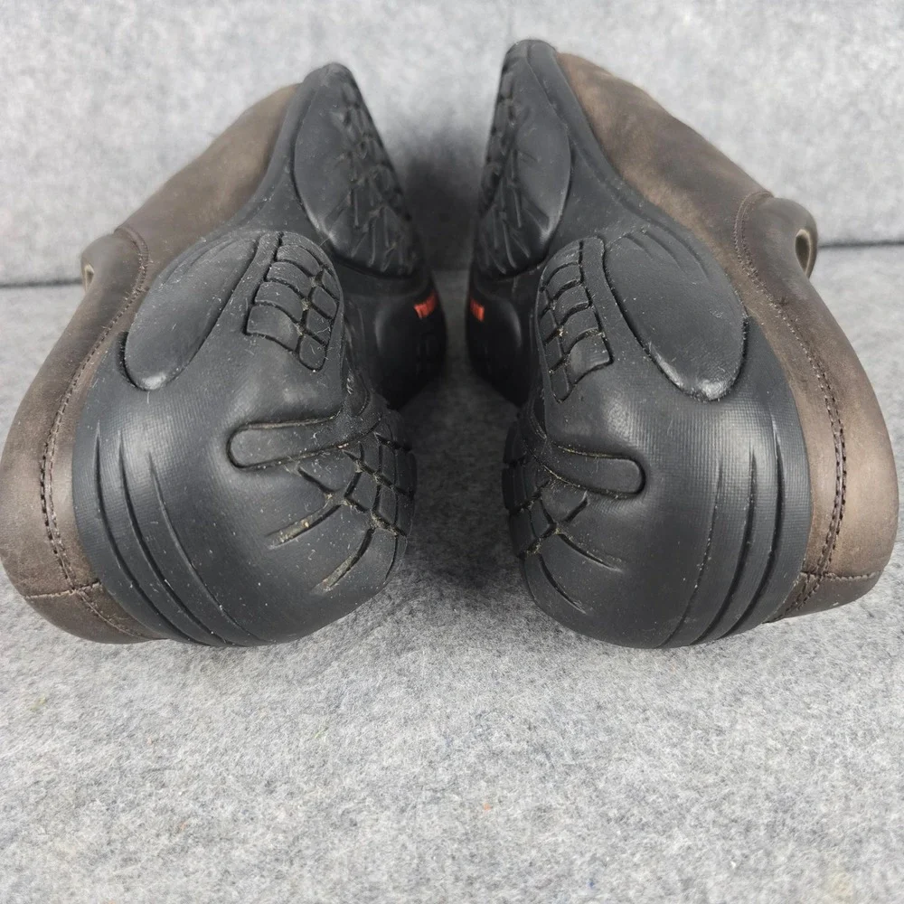 Merrell Encore Clog Mens 11 Espresso Brown Leather Faux Fur Lining Air Cushion